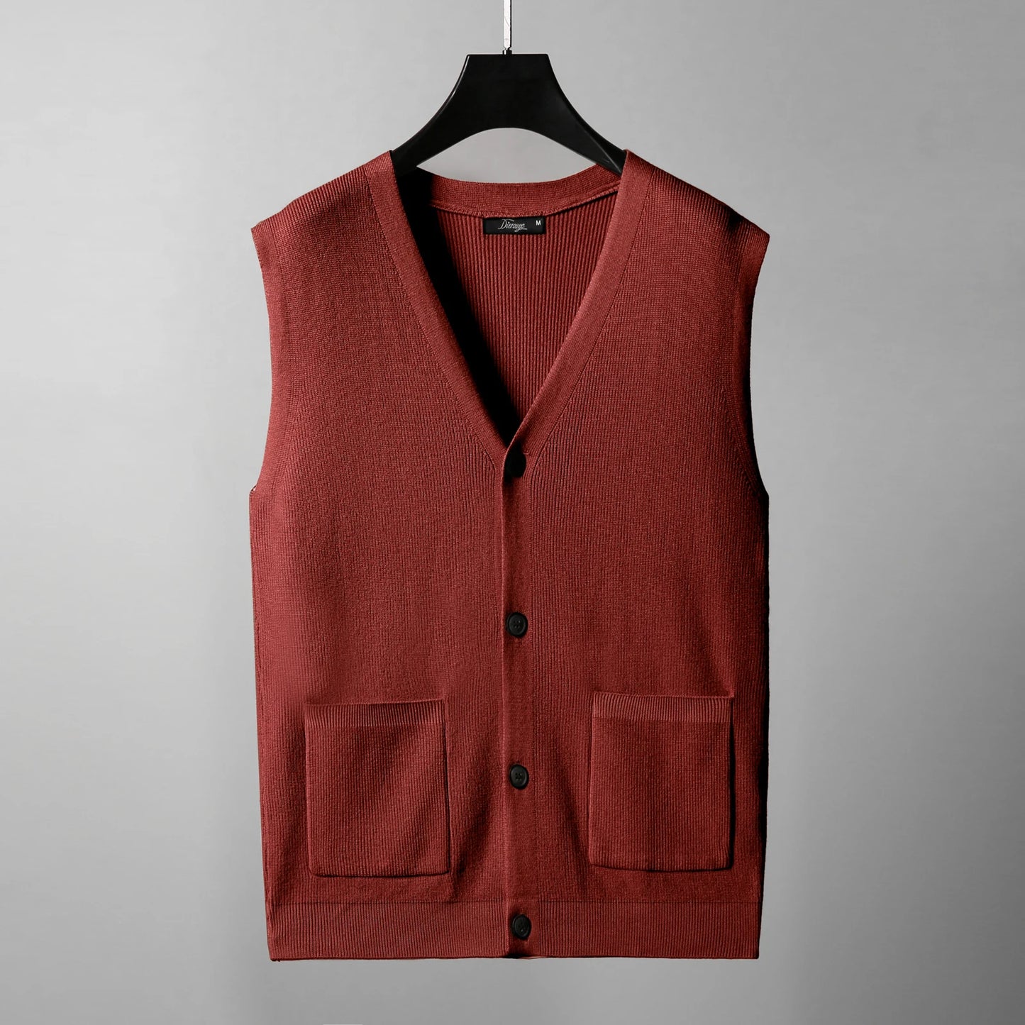 Large knitted sweater, men's new cardigan vest, autumn and winter large loose fat sweater.