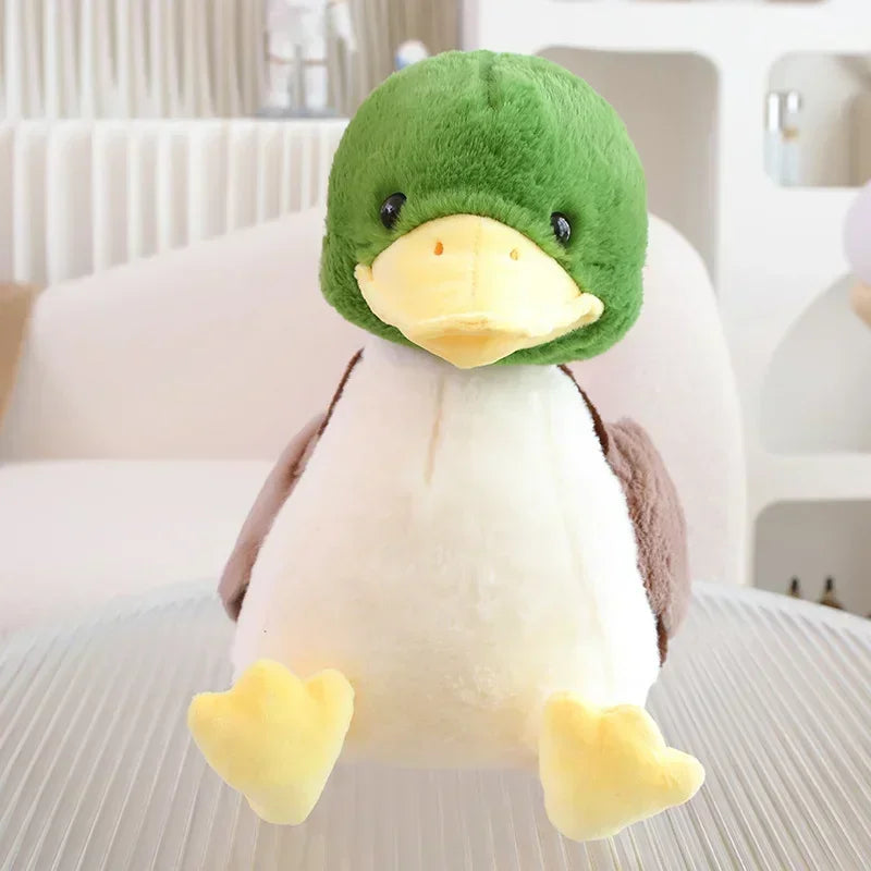 Simulation Small Yellow Duck Kawaii Wild Green Duck Plush Toys  Cartoon Stuffed Animals Dolls Soft Throw Pillow Toys Room Decor