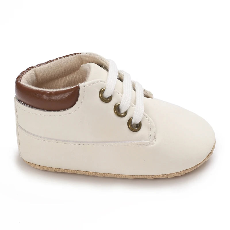 0-18 Months Infant Spring Shoe Newborn Infant Girls and Boys Recreational Baptism Non-Slip Walking Shoe White Soft-soled Sneaker