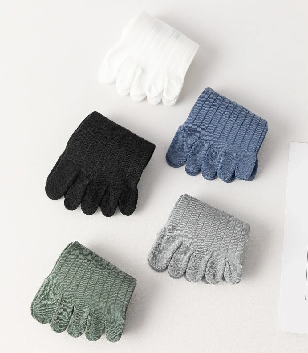 5 Pairs Summer Five Finger Socks for Men Thin Cotton Toe Socks with Separate Fingers Low Cut Ankle Sports Socks high quality
