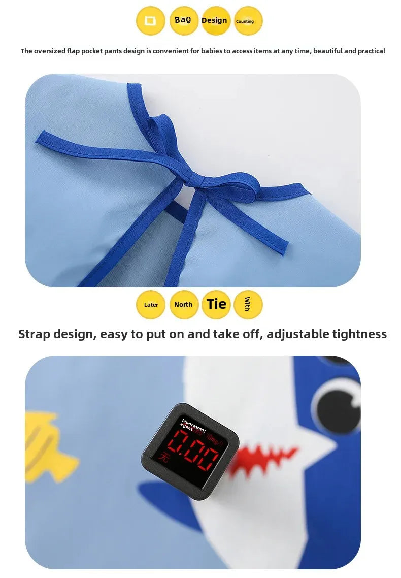 Waterproof Baby Bibs for Eating And Drawing Anti-Dirty Children Cover up Summer Nursery Baby Food Tray Toddler Feeding Apron