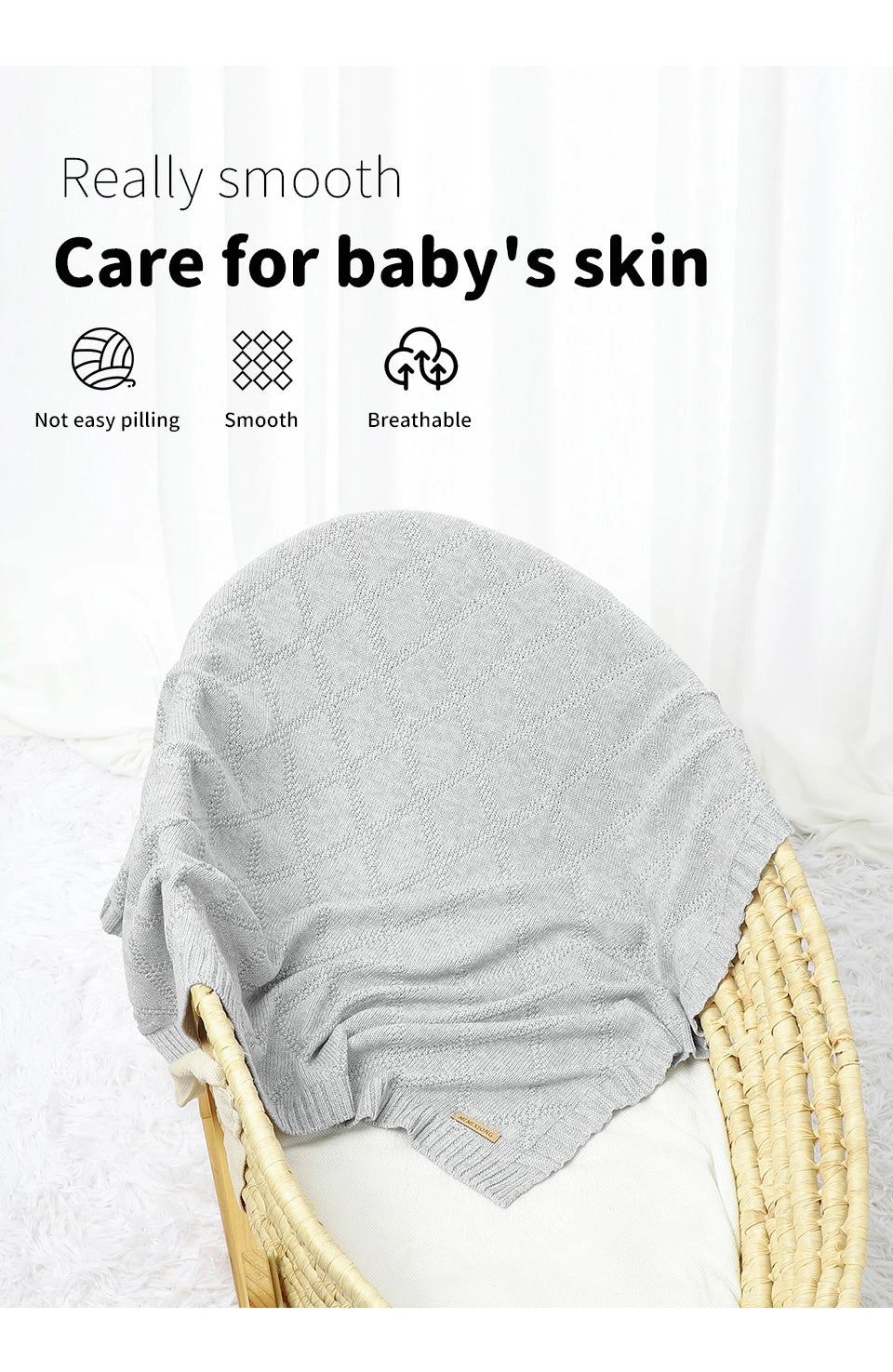 Cotton Baby Blankets Super Soft Newborn Infant Boy Girl Stroller Nursery Cover Quilts 90*70cm Toddler Outdoor Throw Playing Mats