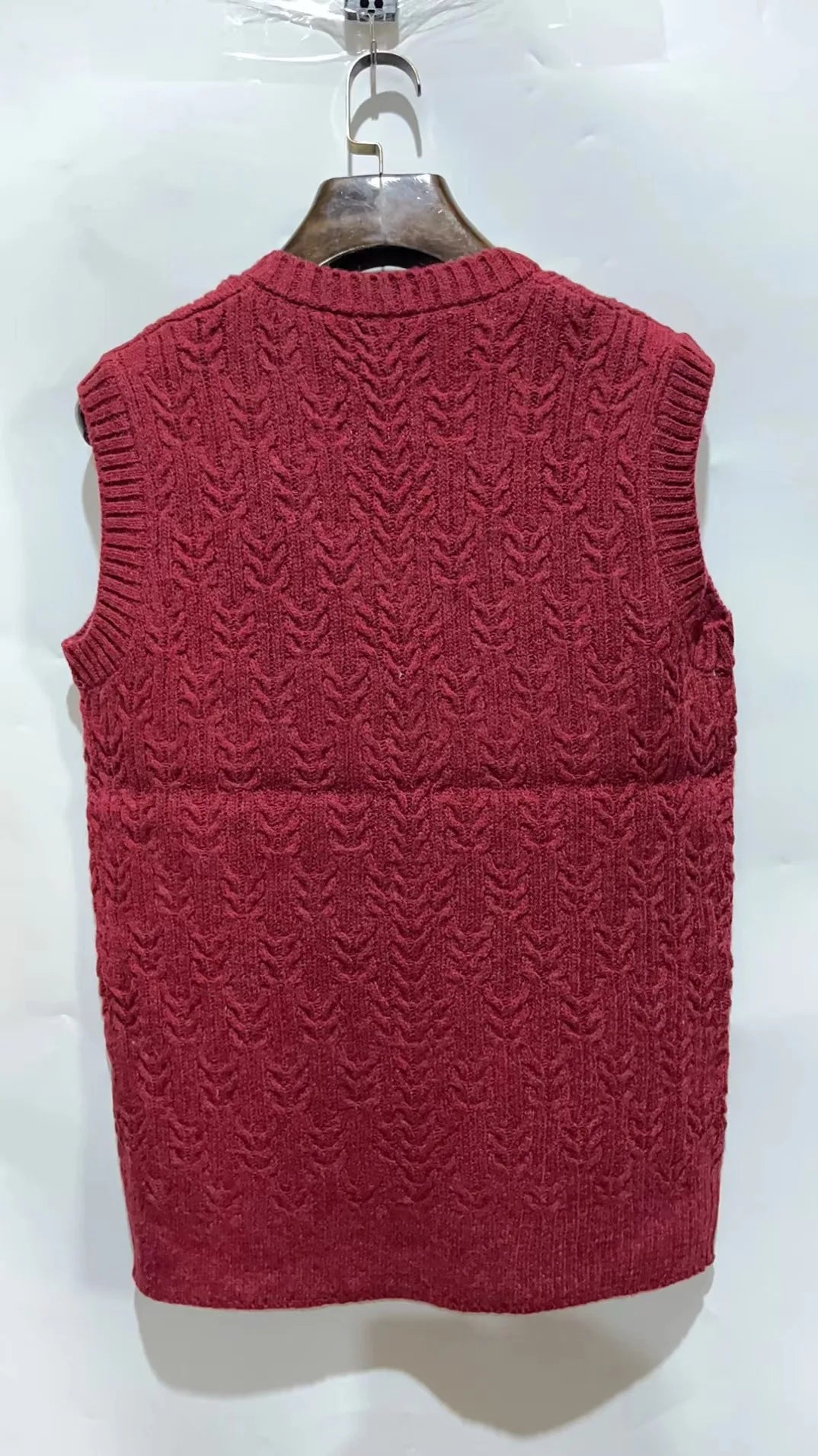 2025 Men's Autumn Winter Warm Casual Knitted Sweater Vest  Sleeveless V Neck Fleece Western Sweaters for Men Sueter Para Hombre
