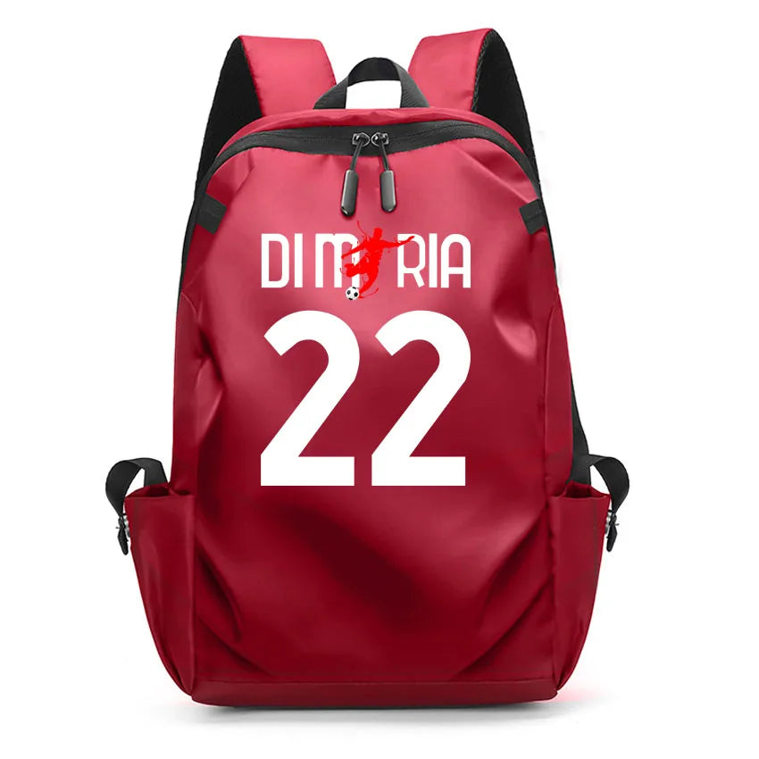 Men Laptop Backpacks Oxford High School Rucksack Boy girl Student Backpack Soccer Superstars DIM RIA Number 22 Printed usb