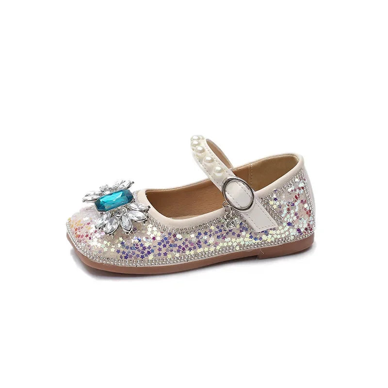2025 New Fashionable Stylish Princess Crystal Shoes For Girls Children's Dance Kids Shoes Wholesale Medium
