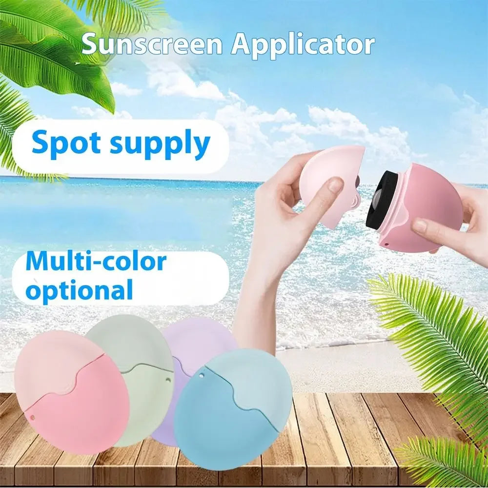 55ml Silicone Suncream Roller Applicator Refillable Oval Isolation Lotion Cream Bottles Stitching Color Cosmetics Tool Travel ﻿