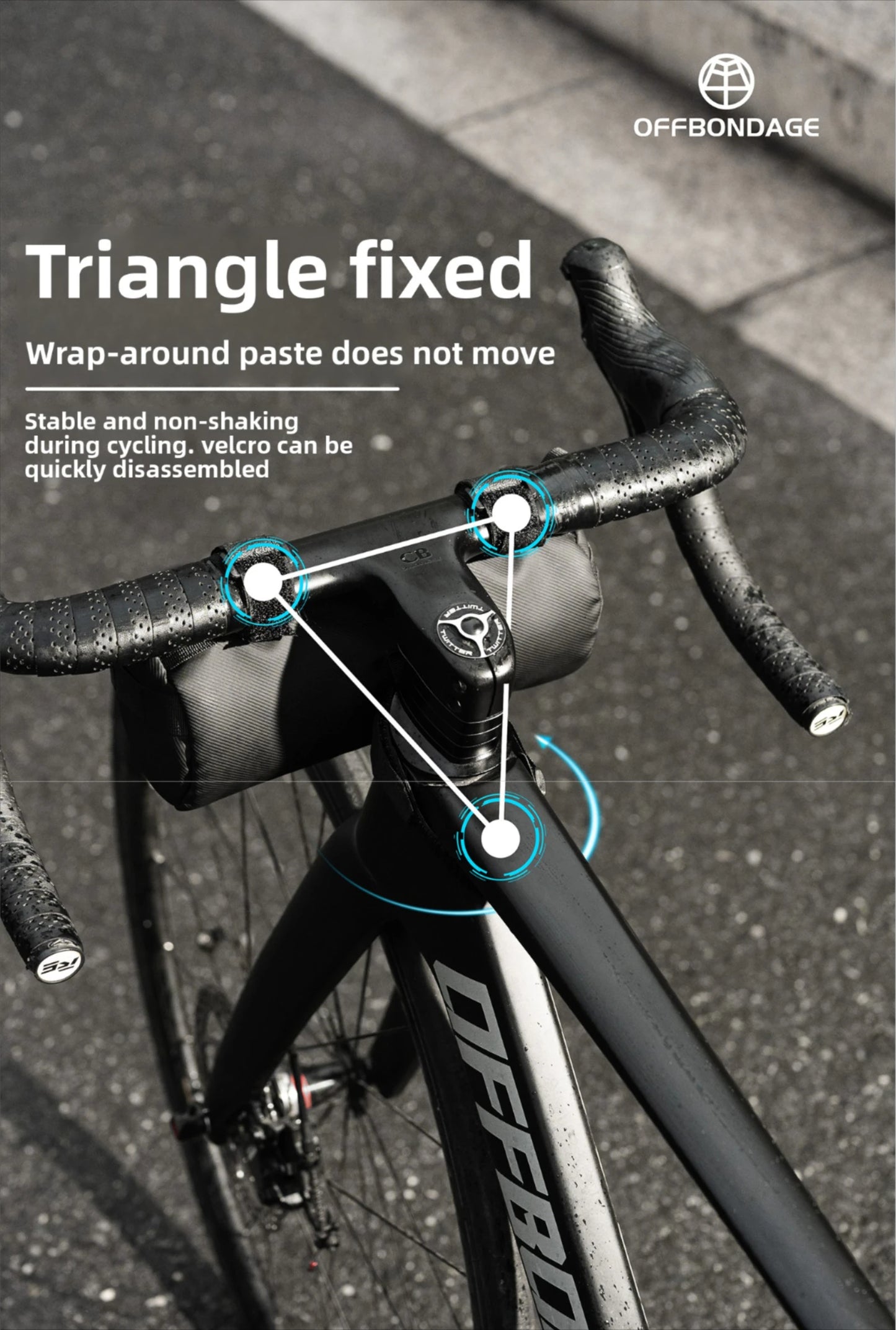 OFFBONDAGE Bike Front Bag Large Capacity Storage Outside Waterproof Multi-function Riding Bag Mountain Bike Bag Bike Accessory