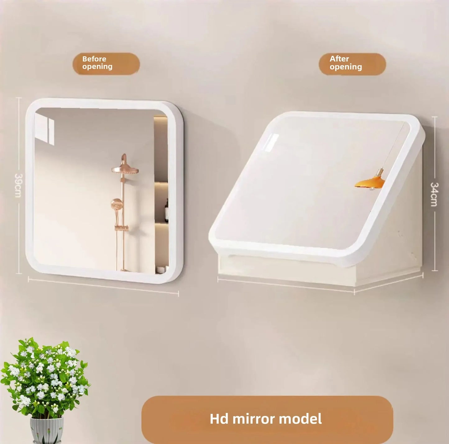 Bathroom Wall Art Storage Box Wardrobe Clothes Hanging Shelf Waterproof No Drilling Foldable Storage Cabinet For Toiletries