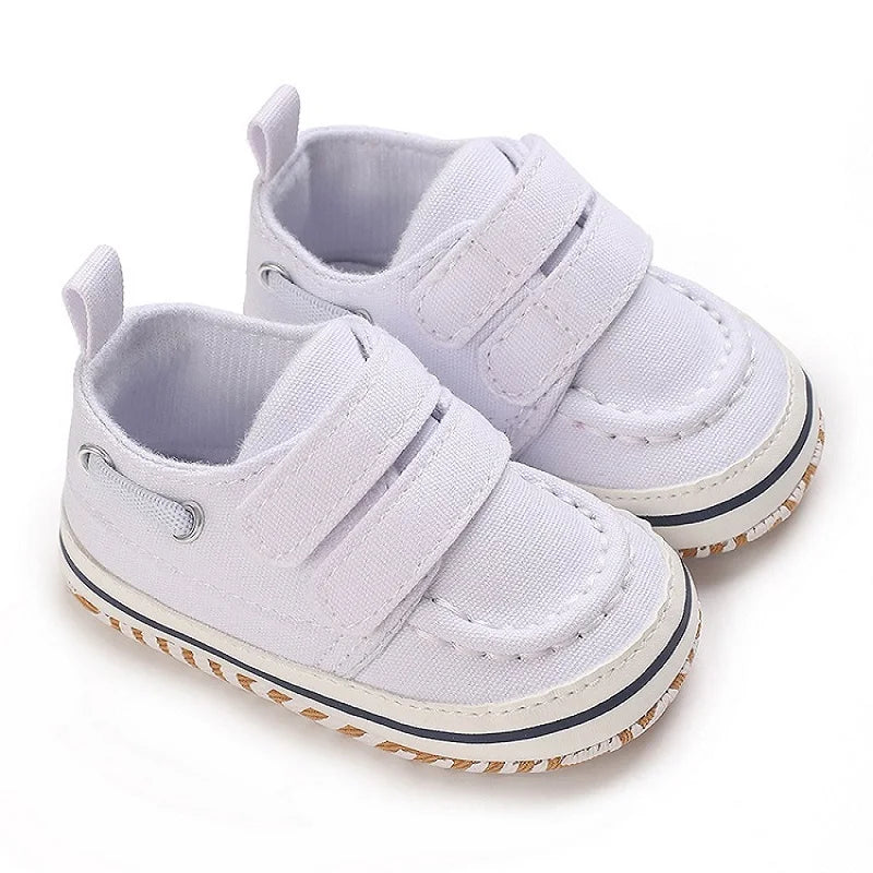 0-18 Months Infant Spring Shoe Newborn Infant Girls and Boys Recreational Baptism Non-Slip Walking Shoe White Soft-soled Sneaker