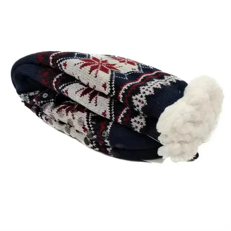 Mens Fluffy Sock Thermal Winter Warm Short Soft Non Slip Floor Fuzzy Fleece Plush Grip Sleeping Slipper Sock Male Christmas Gift