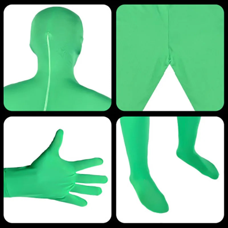 Green Screen Suit Disappearing Skin Bodysuit Photography Backdrop Chroma Key Invisible Effect Comfor Suit Photo Video Background
