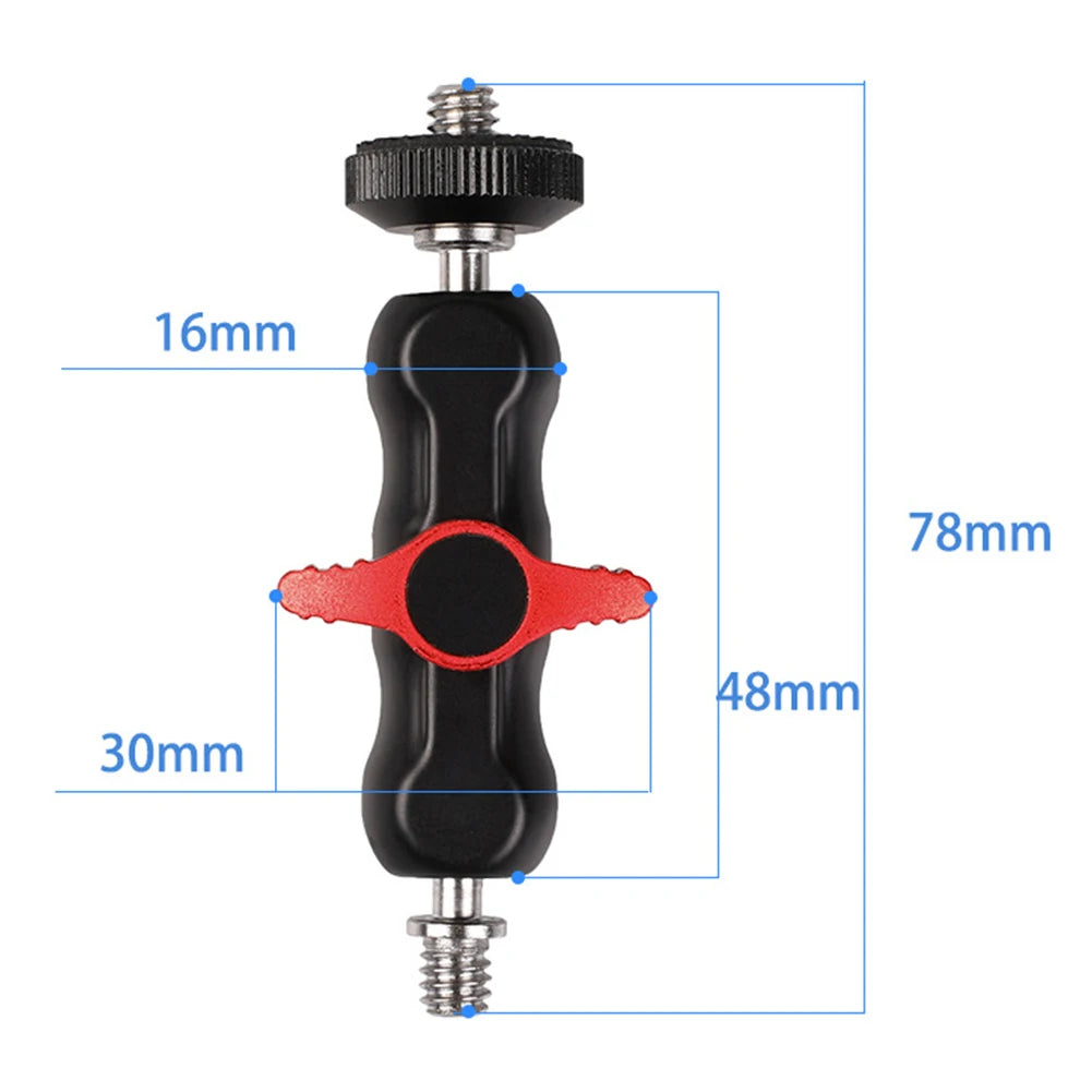 Ball Head Clamp W/ 1/4inch -20 Thread Ball Head Magic Arm Clamp Rotatable Metal Super Clamp for GPS Phone Monitor Video Light