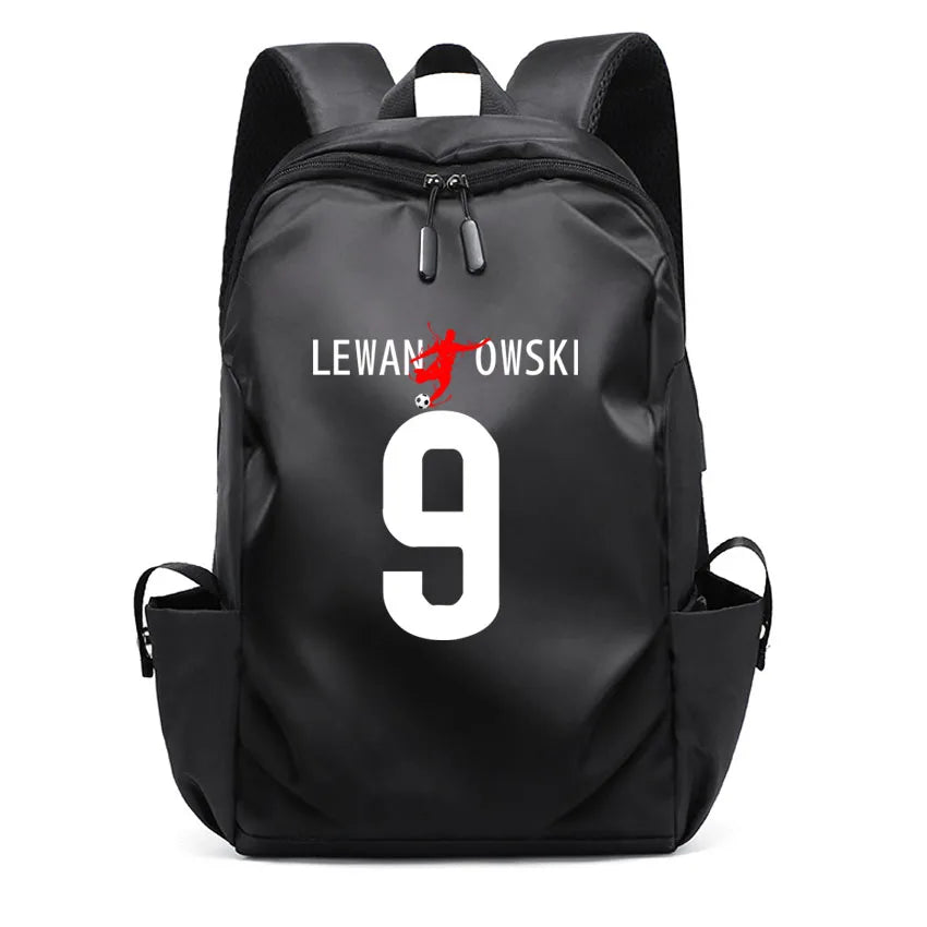Men Laptop Backpacks Oxford High School Rucksack Boy girl Student Backpack Soccer Superstars DIM RIA Number 22 Printed usb