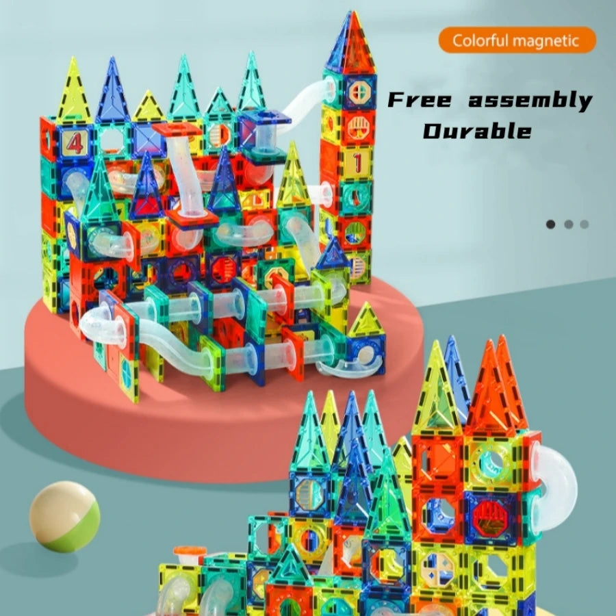 Children's Pipe Magnetic Sheet Building Blocks Playset 73pcs Variety Building Blocks Children's Educational Early Education Toys