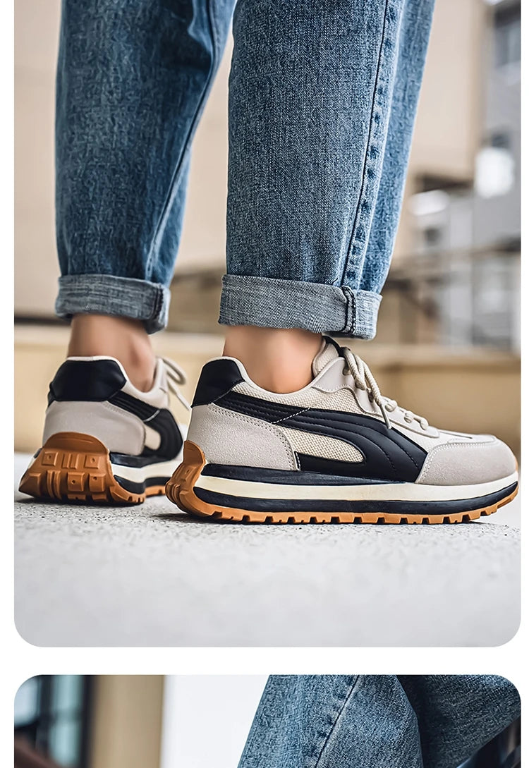 2025 Spring Men's Brand Sneaker Comfortable Platform Sports Shoes Men Non-Slip Breathable Running Shoes Man zapatillas de hombre