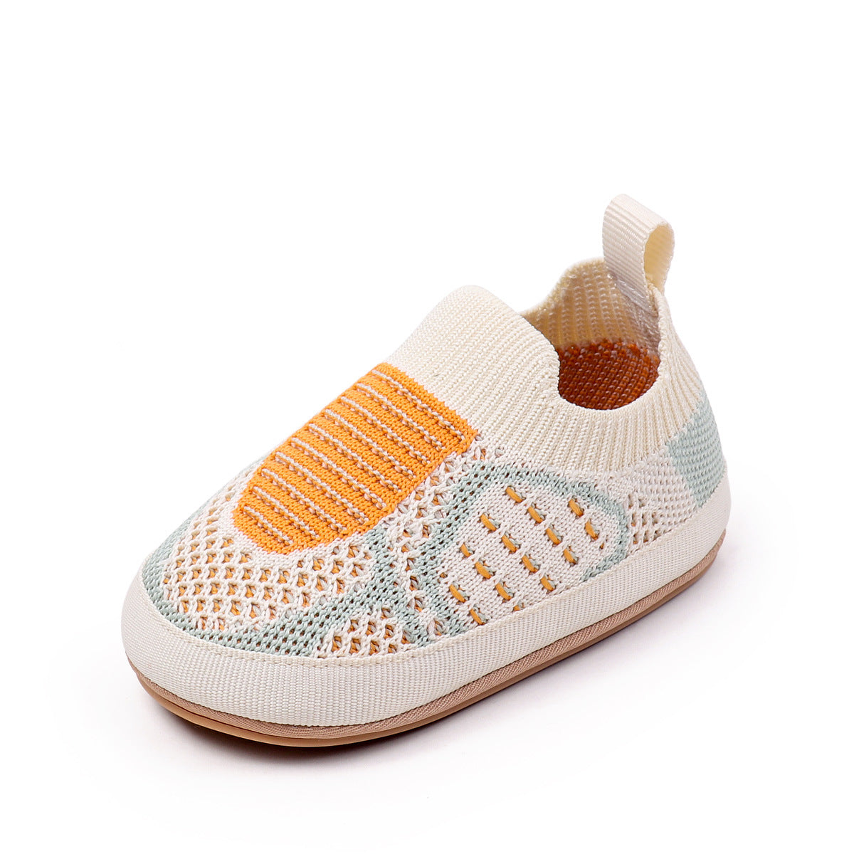 Baby walking shoes, baby mesh flying woven shoes, 0-1 year old spring and autumn anti-slip walking shoes